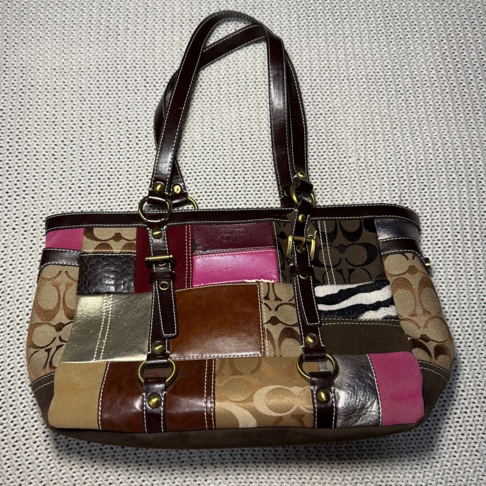 Coach Holiday Patchwork Tote Limited Edition